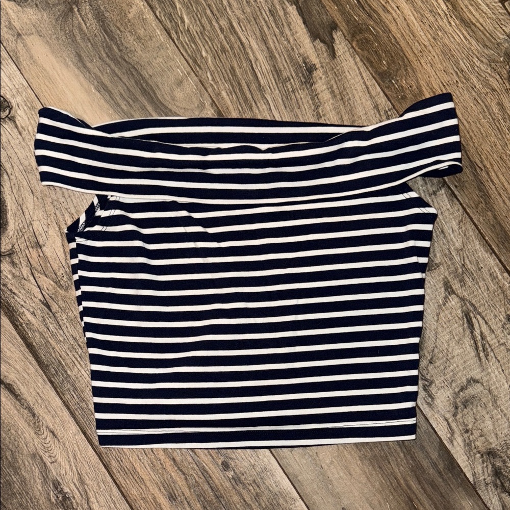 Striped Off-Shoulder CropTop